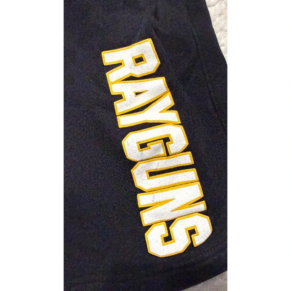 Nike Kids Roswell Rayguns Fleece Shorts Black Yellow Orange Size L Large
